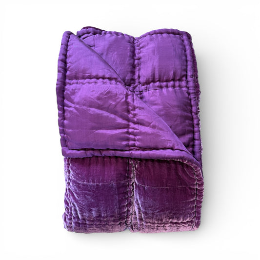 100% Silk + Velvet Luxury Quilt Tourmaline