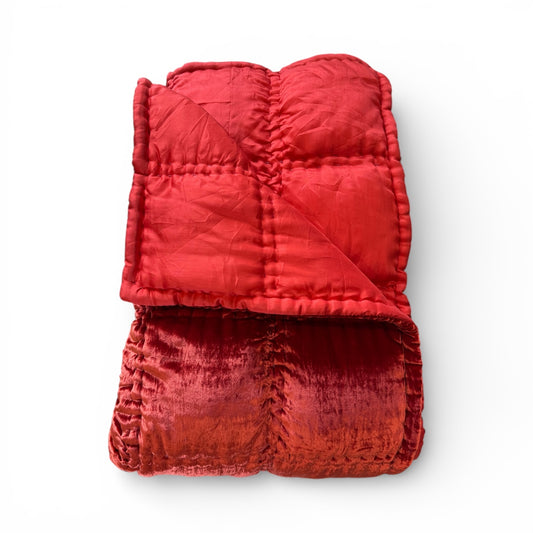 100% Silk + Velvet Luxury Quilt Clementine