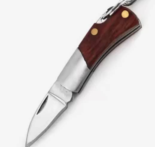 MINI brass shell knife: Blue