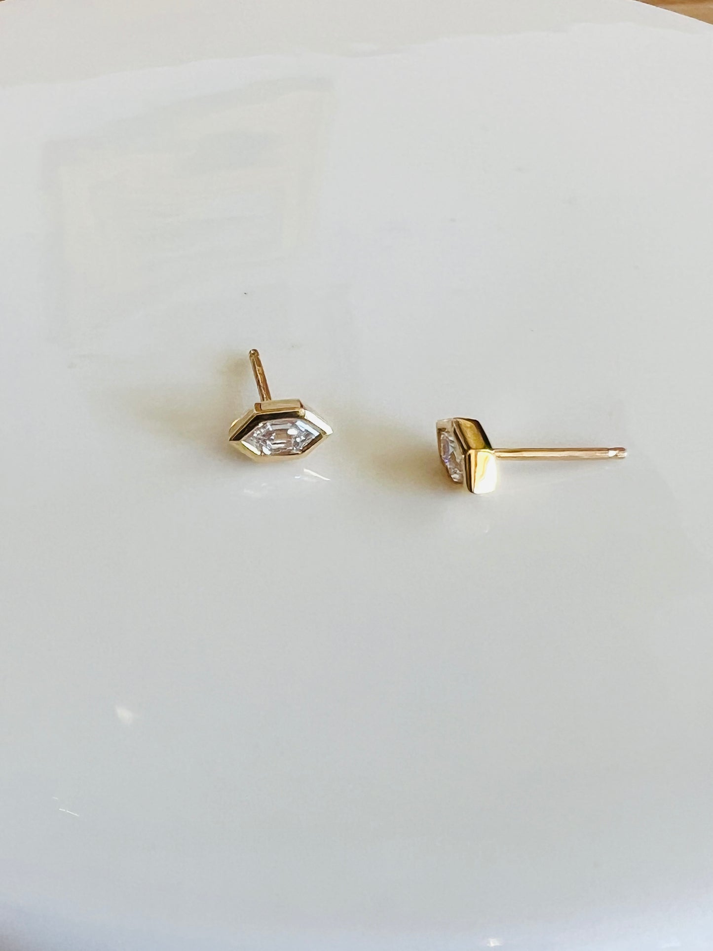 Diamond Bezel .24ct Stud Earrings