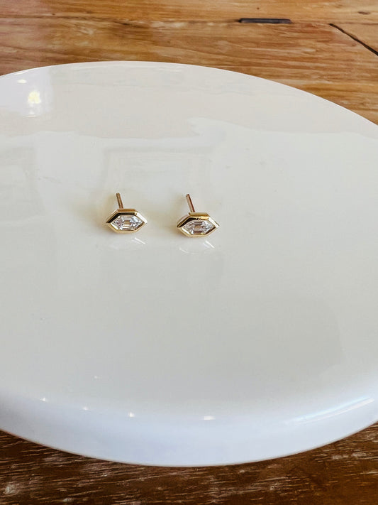 Diamond Bezel .24ct Stud Earrings