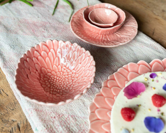 Dahlia Bloom Bowl Pink