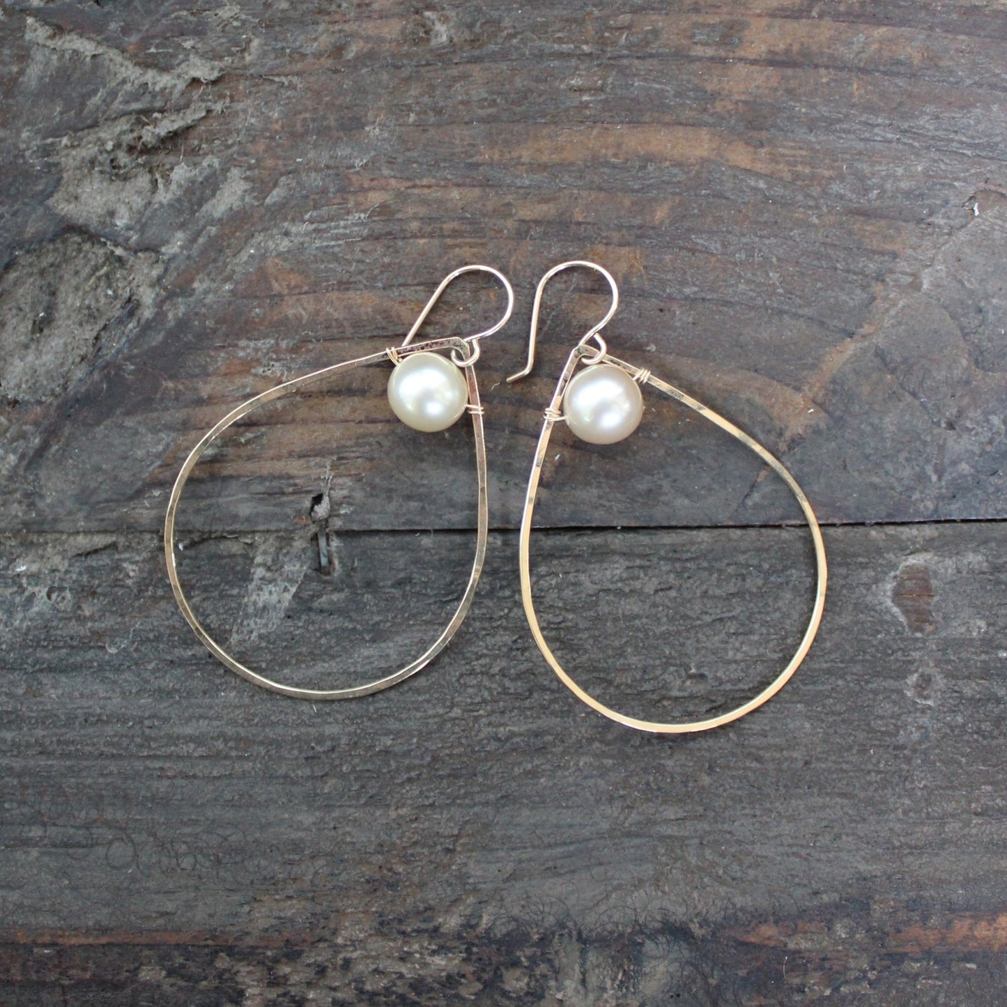 Golden South Sea Teardrop Pearl Earrings