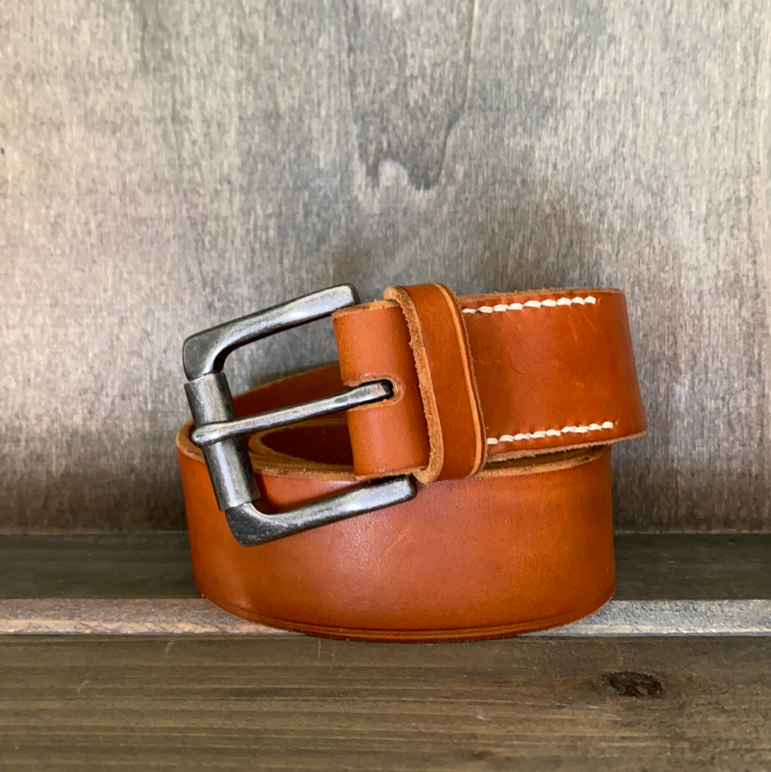 Silver Square Buckle Belt Thick