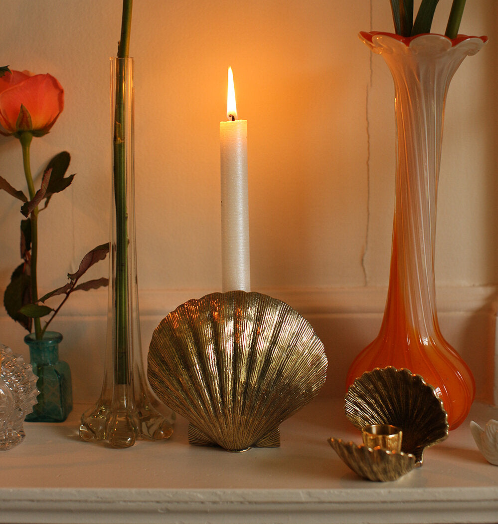 Clam Shell Candle Holder Large